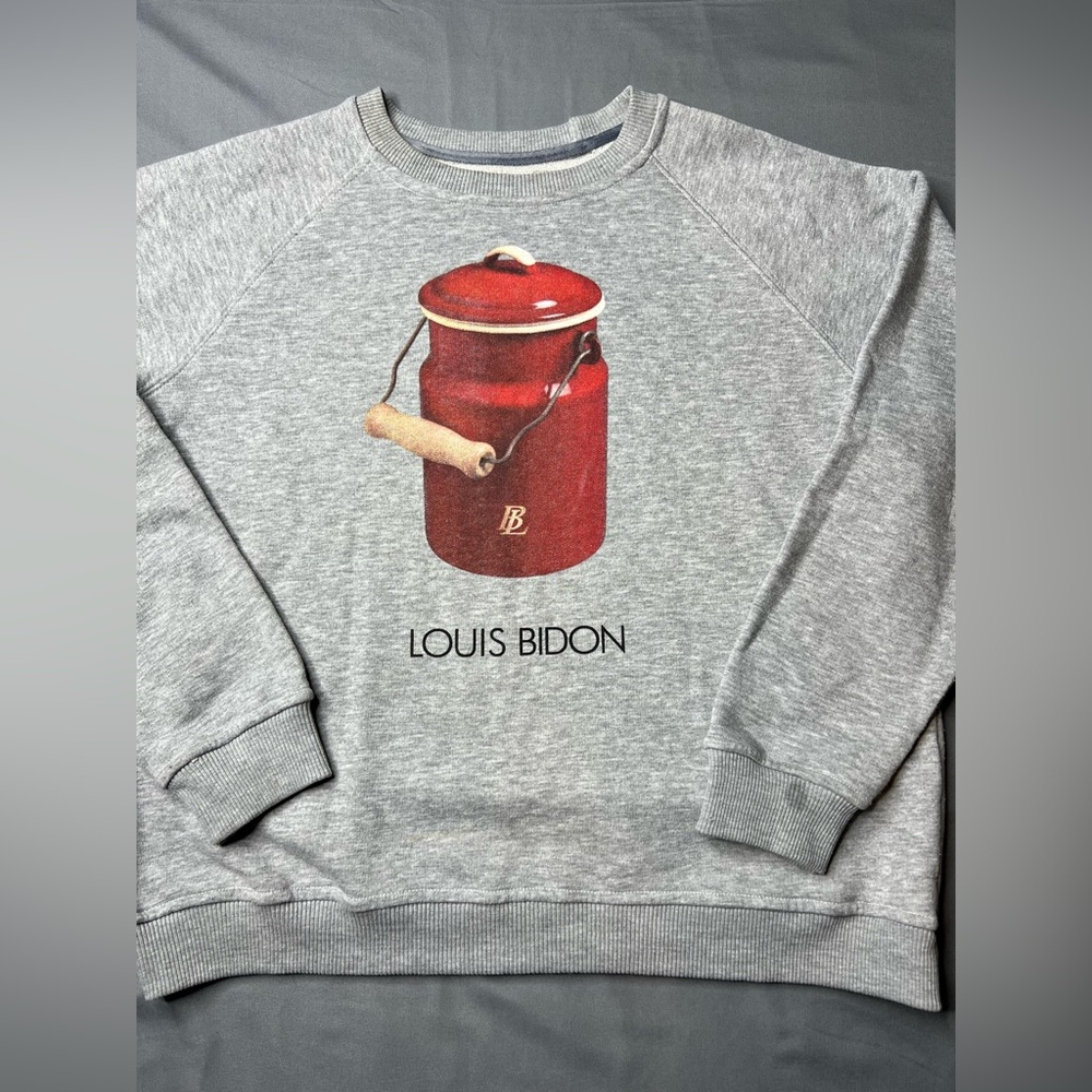 Benya & Zubrik Louis Bidon Graphic Sweatshirt Medium Gray Rare